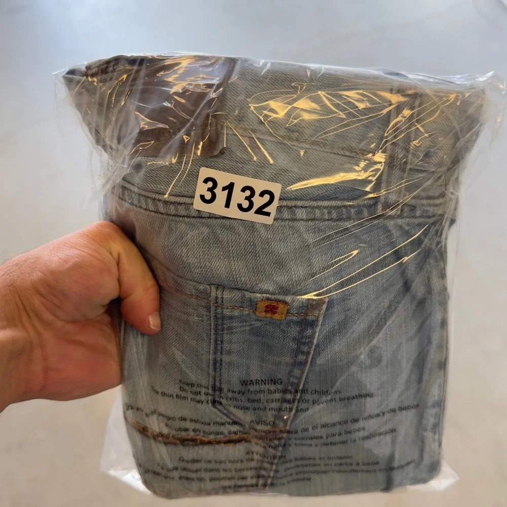 Lucky Brand 181 Relaxed Straight Leg Jeans Mens 36x31 Light Wash Denim Blue